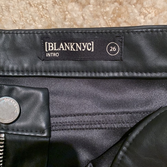 BLANK NYC Zippered Black Leather Pants - Picture 2 of 3